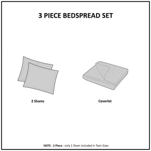 3 Piece Velvet Quilt Set