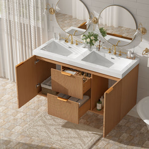 Modern Wall Mounted Bathroom Vanity, Soft Close Doors