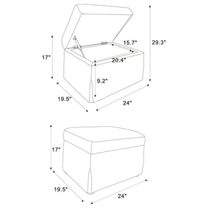 Merced - Lift Top Storage Ottoman