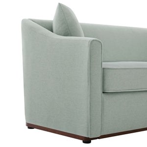 3 Seater Sofa With Wrap Around Armrests And Throw Pillows