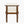 Outdoor Dining Chair Set of 2 with Curved Acacia Wood Arms, Brown Finish and Cream Cushions