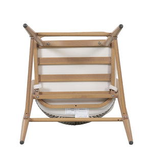 Outdoor Bar Height Metal Frame Counter Stools with Scallop-Shaped Backrest & Water-Resistant Cushions