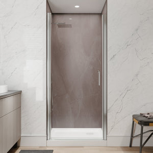 34 In. to 36 In. x 72 In. Semi-Frameless Pivot Shower Door