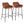 Daniella - Industrial Fixed Height Bar Stool (Set of 2)