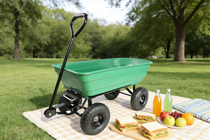 Folding Poly Garden Dump Truck with Steel Frame and Pneumatic Tires