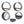 Farmhouse Round Metal Wall Planter (Set of 5) - Gray