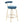 Rhonda Glam Counter Stool in Gold Metal and Blue Velvet - Set of 2
