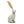 White Magnesium Rabbit Figurine with Gold Iron Ears