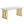 Large Rectangular Dining Table Kitchen Table With Geometric Legs - White / Gold