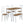 6 Piece Dining Set Table With 4 Side Chairs And Bench - Light Brown / White