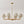 8-Light Rope and Fabric Shade Gold Chandelier