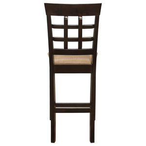 Upholstered Counter Height Stools (Set of 2) - Brown / Beige