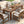 TREXM Patio Table and Chairs Set for 6 with Umbrella Hole