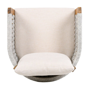 Outdoor Dining Chairs With Mix Rope Handles (Set of 2)