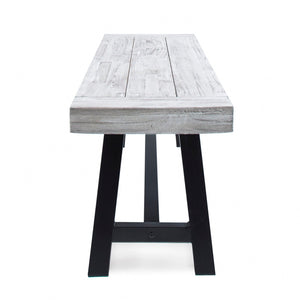 Tranquilizer Outdoor Acacia Wood Bench With Slat Panel Design