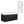 Modern Chestnut Wall Mounted Bathroom Vanity With Left Resin Sink And Storage Rack - Black Chestnut
