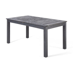 7-Piece Outdoor Dining Set with Extendable Acacia Wood Table