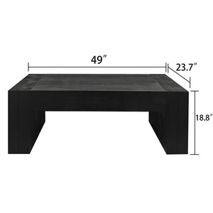 Modern Farmhouse Living Room Block Leg Coffee Table