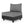 Modular Armless Chairs With Coffee Table For Garden (Set of 2) - Gray