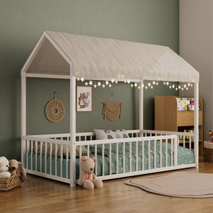 Montessori Floor Bed Frame With House Shape