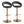 Posh - Contemporary / Glam Adjustable Barstool With Swivel With Rounded T Footrest (Set of 2)