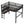 Full Size Loft Bed Frame with Desk and Charging Port