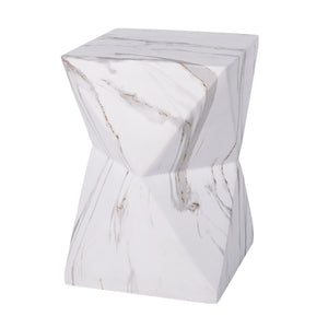 Modern Geometric MGO Side Table - Hourglass Accent Table