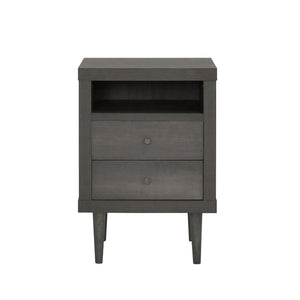 Nystrom Mid Century Modern 2 Drawer Nightstand