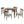 5 Piece Dining Set With Table And 4 Upholstered Chairs