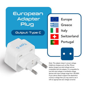 European Travel Adapter - Type C - 3 Pack (GP-9C)