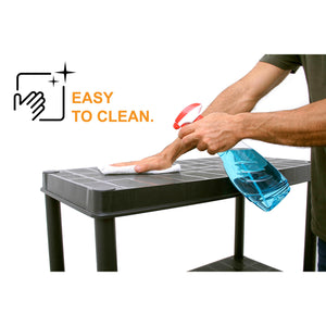 Ram Quality Products Deluxe 5 Tier Plastic Garage Storage Shelf Unit, Black