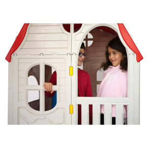 Ram Quality Products Kid's Cottage Foldable Plastic Toddler Outdoor Playhouse - TRAPSKI