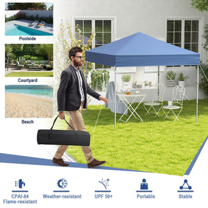 6.6 x 6.6 Feet Outdoor Pop-up Canopy Tent with UPF 50+ Sun Protection