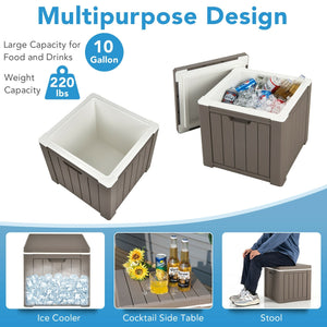 10 4-in-1 Gallon Storage Cooler for Picnic and Outdoor Activities