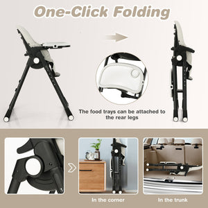 4-in-1 Baby High Chair with 6 Adjustable Heights
