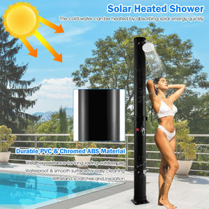 7.2 Feet Solar-Heated Outdoor Shower with Free-Rotating Shower Head