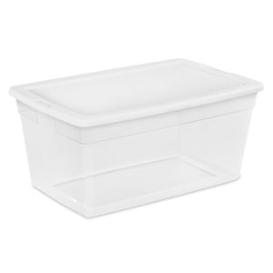 Sterilite 90 Qt Storage Box, Stackable Bin with Lid, Plastic Container, 4 Pack - TRAPSKI