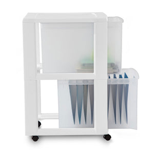 Sterilite Ultra 2 Drawer Filing Storage Cart, Plastic Rolling Organizer, 6 Pack