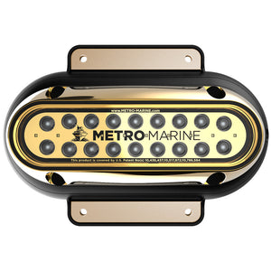 Metro Marine High-Output Elongated Surface Mount Light w/Intelligent Monochromatic LEDs - Green, 45 Beam