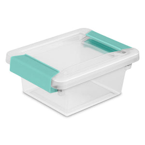 Sterilite Plastic Mini Clip Storage Box Container with Latching Lid, 12 Pack