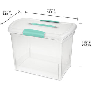 Sterilite Large Nesting ShowOffs Portable Clear File Box with Latches (18 Pack)