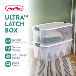 Sterilite 116 Qt Clear Storage Tote, 4 Pack, & 70 Qt Clear Storage Tote, 4 Pack