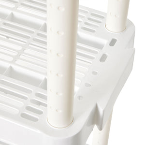 Gracious Living 4 Shelf Adjustable Height Ventilated Medium Duty Storage, White