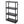 Gracious Living 4 Shelf Fixed Height Ventilated Medium Duty Storage Unit, Black
