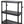 Gracious Living 4 Shelf Fixed Height Ventilated Medium Duty Storage Unit, Black