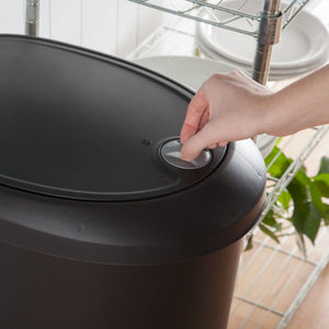 Sterilite 12.6 Gallon Locking Lid Step On Kitchen Wastebasket Trashcan, 2 Pack