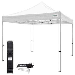 Caravan Canopy TitanShade 10 x 10 Steel Portable Instant Canopy, White (2 Pack)
