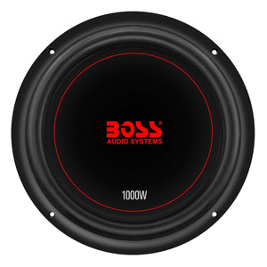 Boss Chaos Exxtreme 10" 1000W DVC 4 Ohm Subwoofer (Pair) w/ Amplifier & Wiring - TRAPSKI