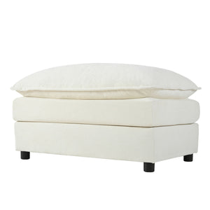 Modern Comfy Deep Seat Modular Sectional Sofa Cloud Couch With Ottoman