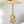 13.8x13.8x24 Gold Side Table with Rope Knot Design and White Marble Base